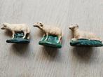 3 oude gipsen kerst schaapjes, Diversen, Kerst, Ophalen of Verzenden