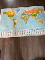 Wereldkaart poster, Boeken, Atlassen en Landkaarten, Ophalen, 1800 tot 2000, Wereld, Landkaart
