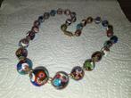 Murano millefiori halsketting., Ophalen of Verzenden, Zo goed als nieuw, Zwart, Overige materialen