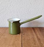 Klein groen emaille melkkannetje. Perfecte staat., Antiek en Kunst, Antiek | Emaille, Ophalen of Verzenden