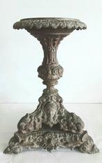 Oude brocante Franse vide poche/kandelaar uit gietijzer., Ophalen of Verzenden