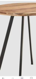 Eettafel 80 cm massief acaciahout, Verzenden, Nieuw, Rechthoekig, 50 tot 100 cm