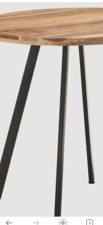 Eettafel 80 cm massief acaciahout beschikbaar voor biedingen