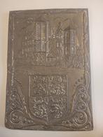 Helmond Koperen Plaquette Kasteel Croy Helmond, Antiek en Kunst, Antiek | Wandborden en Tegels, Ophalen