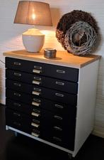 Vintage (school) ladenkast met 7 laden en vakverdeling, Antiek en Kunst, Ophalen