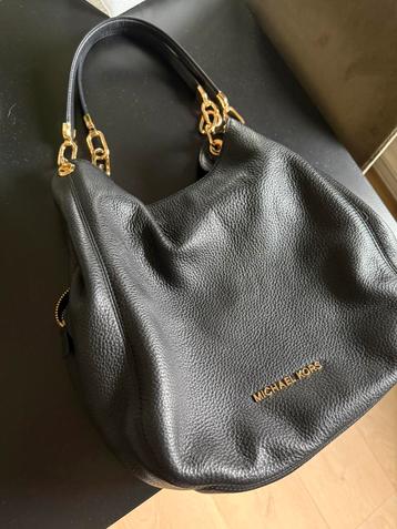 Michael Kors Lillie Tote Hobo Handtas zwart/goud leer zgan beschikbaar voor biedingen