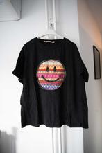 Zwart T-shirt met smiley Azaka maat M, Gedragen, Maat 38/40 (M), Ophalen of Verzenden, Azaka