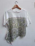 Sandro Paris Eulali Tie Scarf T-shirt – wit met groene print, Wit, Sandro, Ophalen of Verzenden, Zo goed als nieuw