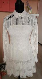 Jurk LEA - Prachtige kanten jurk, Kleding | Dames, Jurken, Wit, Ophalen of Verzenden, Zo goed als nieuw, Boven de knie