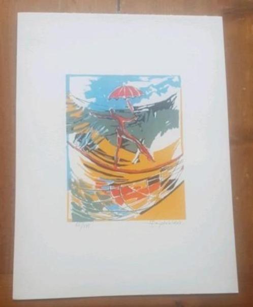 Zeefdruk Bernadette Leijdekkers de danseres 66 /225, Antiek en Kunst, Kunst | Litho's en Zeefdrukken, Ophalen