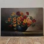 Antiek oost indische kersen olieverf schilderij, Ophalen of Verzenden