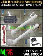 LED profiel TC420 SET 2x 15cm WIT Broedkooi Kweekkooi, Dieren en Toebehoren, Ophalen of Verzenden, Nieuw, Aluminium, Broedkooi of Kweekkooi