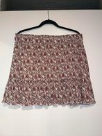 loavies boho beige bordeaux ibiza bloemen rok skirt mt L, Beige, Maat 42/44 (L), Ophalen of Verzenden, Knielengte