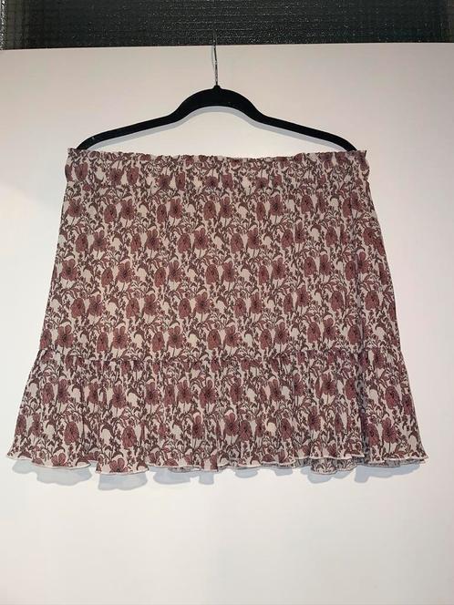 loavies boho beige bordeaux ibiza bloemen rok skirt mt L, Kleding | Dames, Rokken, Zo goed als nieuw, Maat 42/44 (L), Beige, Knielengte