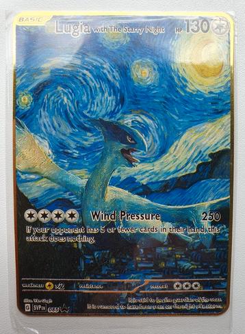 Lugia Van Gogh Promo Metalen Kaart Pokemon Grey Felt Hat Pro beschikbaar voor biedingen