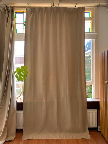 ANNAKAJSA deelsverduisterende beige gordijnen 145x300 6stuks beschikbaar voor biedingen