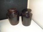 Bruine stenen potten met deksel, Huis en Inrichting, Woonaccessoires | Overige, Verzenden, Nieuw