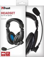 Trust Quasar Headset pc gsm hifi audio tv, in doos refurbish, Volumeregelaar, Refurbished, Ophalen of Verzenden, Over-ear