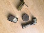 MILITAIRE SPULLEN 3X LAMP. SCHOENPOETSDOOS., Ophalen of Verzenden, Gebruikt