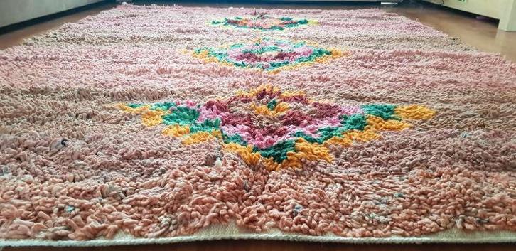 Handgeknoopt Berber kleed wol, Huis en Inrichting, Stoffering | Tapijten en Kleden, Zo goed als nieuw, 150 tot 200 cm, 200 cm of meer