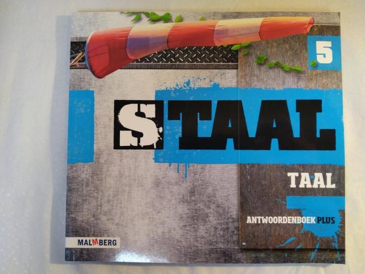 Staal - VERSIE 1 - Groep 5 - Taal Antwoordenboek PLUS., Boeken, Schoolboeken, Zo goed als nieuw, Nederlands, Overige niveaus, Ophalen of Verzenden