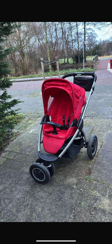 Wagen met reiswieg, peuterzit en autostoel Maxi-cosi - Rood, Kinderen en Baby's, Kinderwagens en Combinaties, Gebruikt, Combiwagen