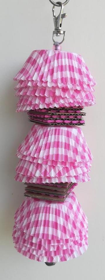 vogelspeeltje: cupcake lamp met bel (roze) beschikbaar voor biedingen