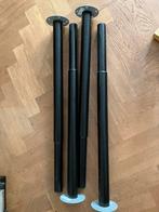 Ikea OLOV Poten verstelbaar, zwart, Huis en Inrichting, Tafelonderdelen, Ophalen, Tafelpoot, 50 tot 100 cm, Rond