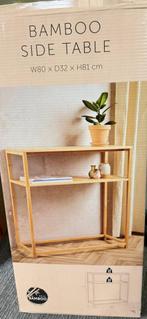 Bamboo wandtafel / sidetable 80 x 32 x 81 cm, Huis en Inrichting, Kasten | Dressoirs, Ophalen, Zo goed als nieuw, 25 tot 50 cm