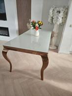 Glazen eettafel en Salontafel barok style, Huis en Inrichting, Tafels | Eettafels, Ophalen, Gebruikt, 50 tot 100 cm, Glas