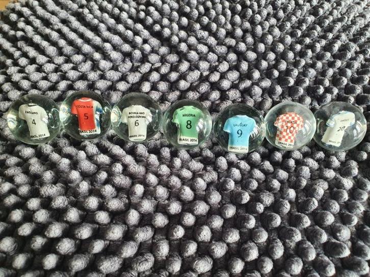 7 nieuwe knikkers (bonken) over WK2014 Brasil, Kinderen en Baby's, Speelgoed | Buiten | Los speelgoed, Nieuw, Ophalen of Verzenden