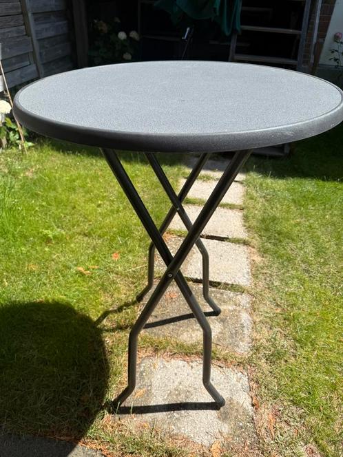 Ronde sta-tafel / bistrotafel voor buiten – inklapbaar, Tuin en Terras, Tuintafels, Zo goed als nieuw, Rond, Kunststof, Ophalen