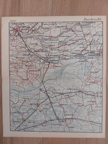 24 / Dordrecht Rotterdam Breda Oosterhout en meer litho 1885 beschikbaar voor biedingen