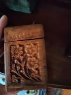 Doosje, handwerk met 2 vak voor bijv visitekaartjes, Ophalen of Verzenden, Zo goed als nieuw