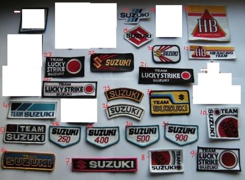 Suzuki vintage patches badge opnaai emblemen, Verzamelen, Automerken, Motoren en Formule 1, Nieuw, Motoren, Ophalen of Verzenden