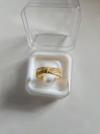 Zilveren ring met een gouden toplaag (20), Goud, Ophalen of Verzenden, Zo goed als nieuw, Zilver