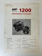 Massey Ferguson 1200 trekker tractor folder brochure, Ophalen of Verzenden, Gelezen