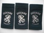 3 epauletten, rangemblemen, schuifpassanten douane. 2 Nieuw., Verzamelen, Ophalen of Verzenden, Overige soorten, Nederland, Embleem of Badge