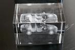Cabriolet afbeelding in glasblok  -  3 D  afbeelding, Verzenden, Nieuw, Auto's