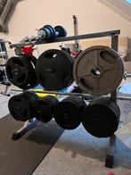 Complete home fitness | benchpress | powertower | abs, Sport en Fitness, Fitnessmaterialen, Ophalen, Gebruikt, Fitnessbank