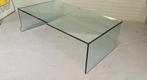 Vintage design glazen salontafel, postmodern, Huis en Inrichting, Tafels | Salontafels, Ophalen, Tweedehands, 100 tot 150 cm, Tweedehands