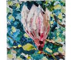 Magnolia schilderij modern  Olie canvas Paletmes, Ophalen of Verzenden