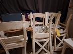 Witte houten stoelen gebruikt, Ophalen, Gebruikt, Hout