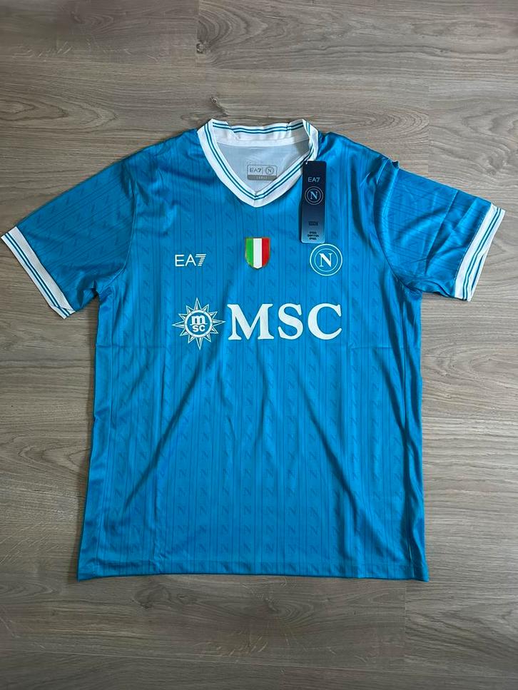 SC Napoli thuisshirt 2025-2026, maat L, Kleding | Heren, Sportkleding, Nieuw, Voetbal, Maat 52/54 (L), Blauw, Ophalen of Verzenden