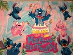 Stitch happy birthday achtergronddoek/poster, Hobby en Vrije tijd, Feestartikelen, Ophalen of Verzenden, Nieuw, Versiering, Verjaardag