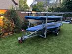 2x Laser zeilboot ‘Standaard’ op wegtrailer, Watersport en Boten, Open zeilboten, Ophalen, Geen motor, Gebruikt, Overige brandstoffen