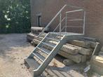 Gegalvaniseerde bordestrap bordes stalen trap, Doe-het-zelf en Verbouw, Ladders en Trappen, Ophalen, Zo goed als nieuw, Trap, Minder dan 2 meter