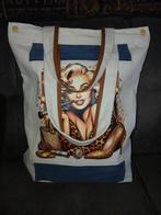 5) Denim tas / shopper van jeans Spijkerbroek "Marilyn", Verzenden, Nieuw, Wit