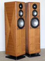 Chario Syntar 533 R, Italiaanse 4-weg speakers in walnoot, Gebruikt, 120 watt of meer, Front, Rear of Stereo speakers, Ophalen
