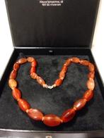 Vintage carneolen ketting, Sieraden, Tassen en Uiterlijk, Antieke sieraden, Ophalen of Verzenden, Overige materialen, Ketting